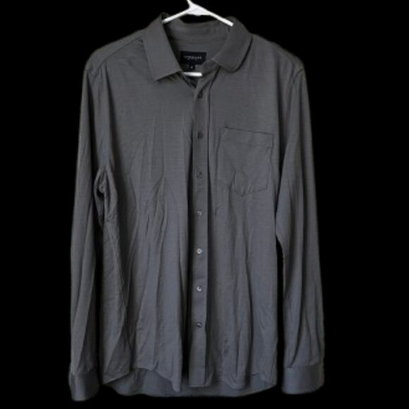 Unbound Merino, 100% Merino Wool Men's Button Down Shirt, Size M - Picture 1 of 4